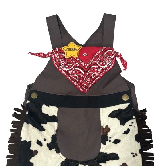 Gymboree Sheriff / Cowboy Halloween Costume Unisex One Piece Old West 18-24M - Picture 3 of 6